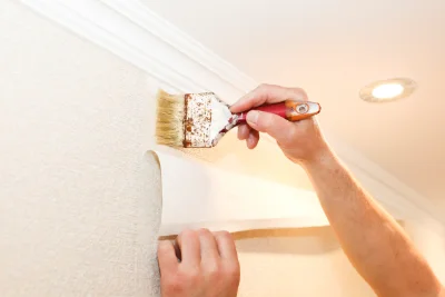 Pose de papier peint à Notre-Dame-de-Vaulx — revêtements muraux et toiles de verre